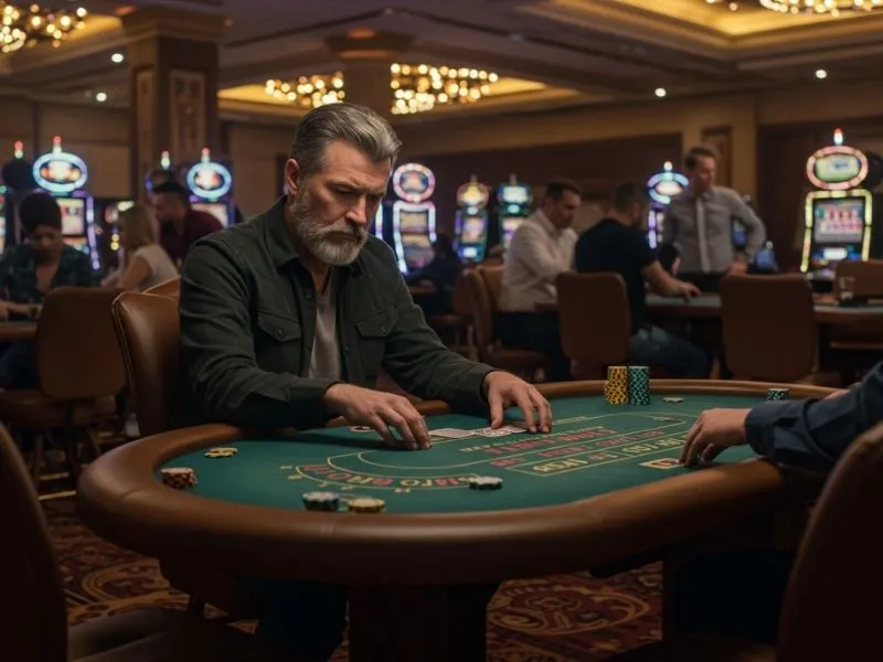 Man seriously playing online casino games on 100jili platform