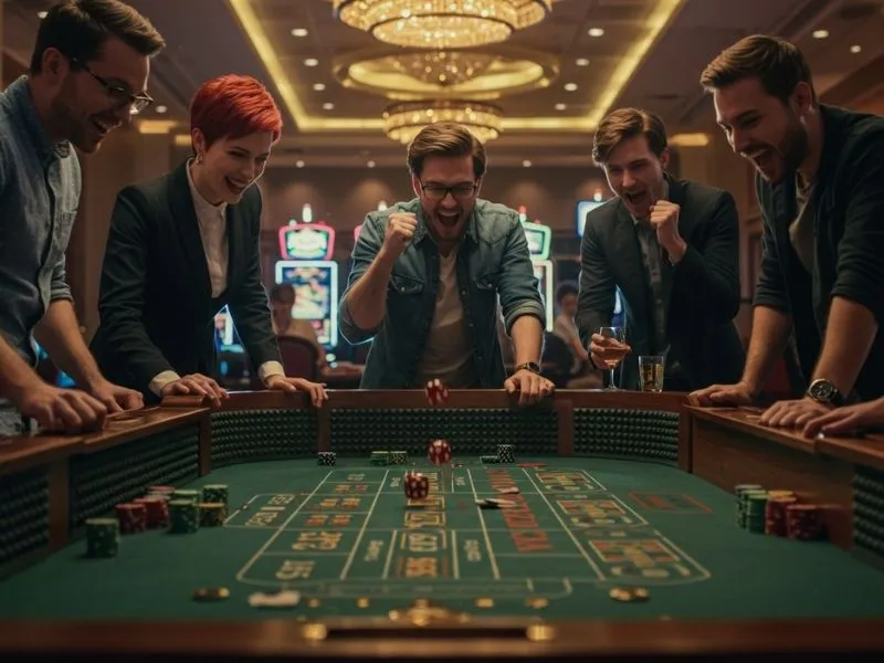 "Mga kaibigan na masayang nagchi-cheer habang nanonood ng pambansang laro ng Pilipinas, ipinapakita ang saya at kultura ng Pinoy sa sports at online gaming."