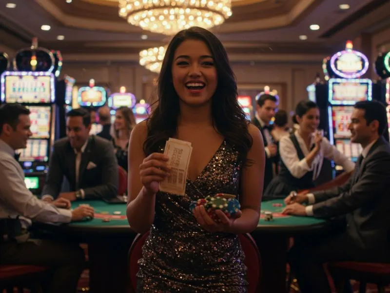 Smiling lady celebrating a big win on phl63 online casino