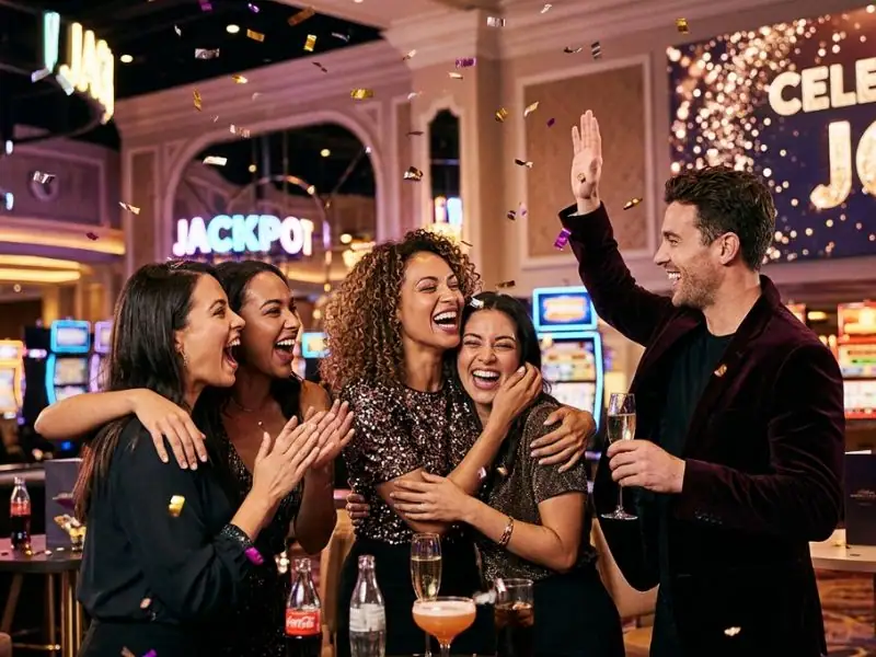 phdream online casino celebrate your casino wins and enjoy every moment casino floor with lights and players celebrating wins