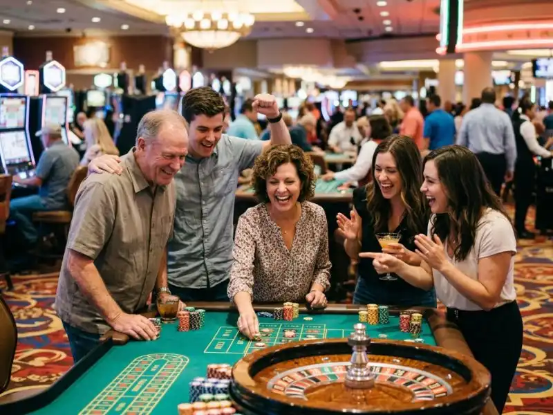 Player smiling at casino table on Apaldo Casino in relaxed winning moment