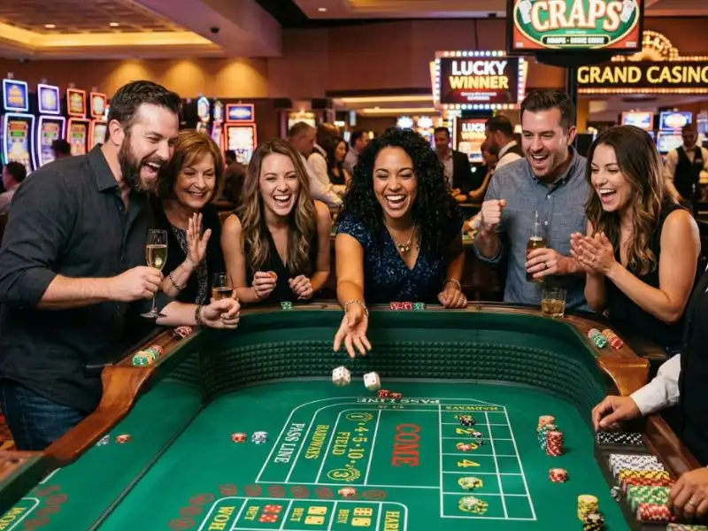 Player enjoying winning chips sound effect on Apaldo Casino table game