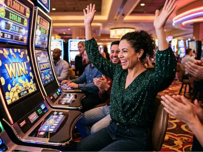 PHL163 online casino login promo showing happy player and casino spin