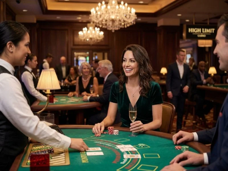 Confident player smiling while enjoying a premium casino environment with games earn money to GCash.