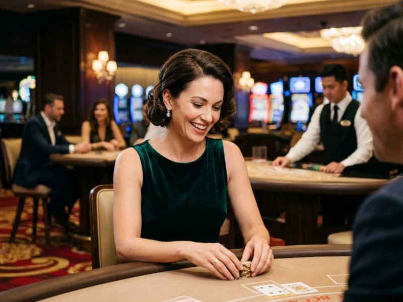 Cheerful casino player celebrating an exciting win while enjoying games for GCash.