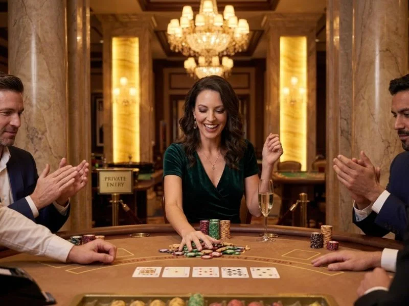 Joyful player enjoying the lively casino floor while exploring legit GCash games earn money options.