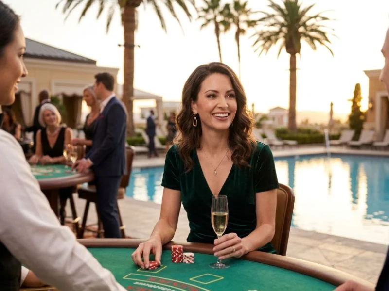 Happy casino player enjoying a fun and entertaining experience with GCash games.
