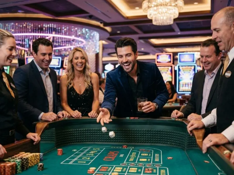 Confident casino player enjoying a friendly gaming session with PAGCOR online casino GCash.