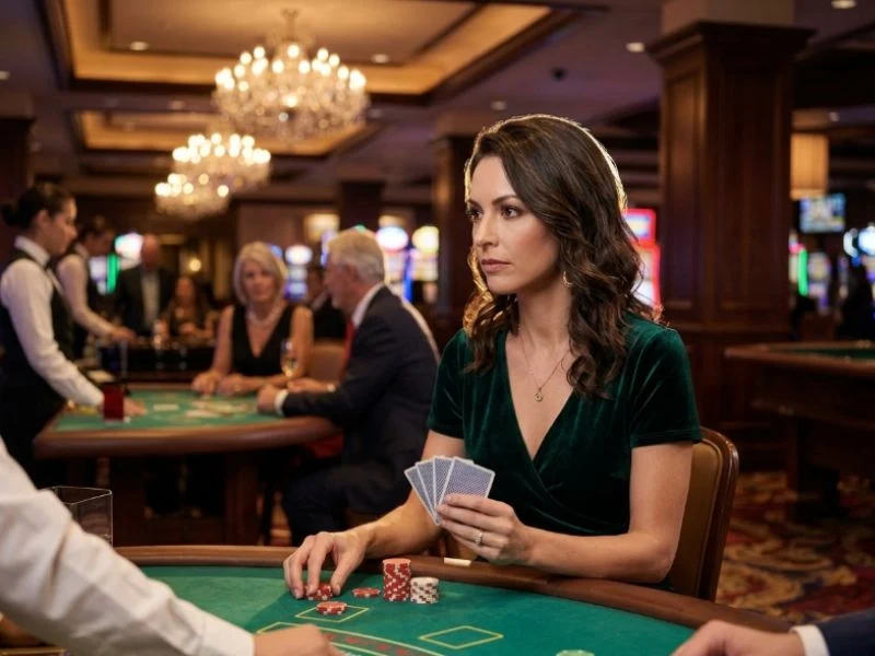 Smiling player enjoying the luxurious surroundings while playing Perya Game GCash.