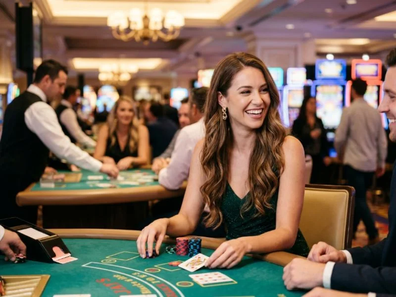 Confident woman trying different casino games in Bingo Bonanza Philippines