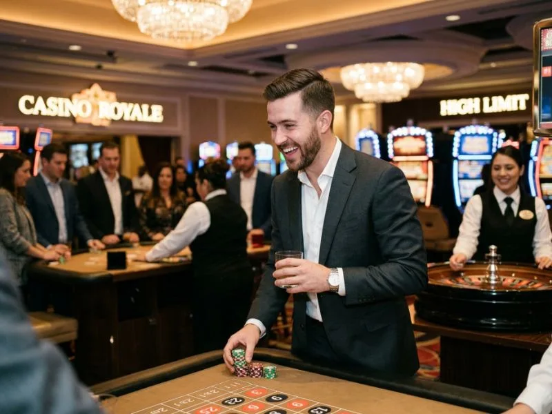 Man enjoying a color game GCash live dealer casino experience