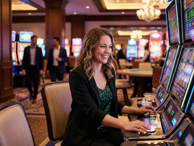 Woman making smart decisions with every spin on Lodi 777 online casino Philippines