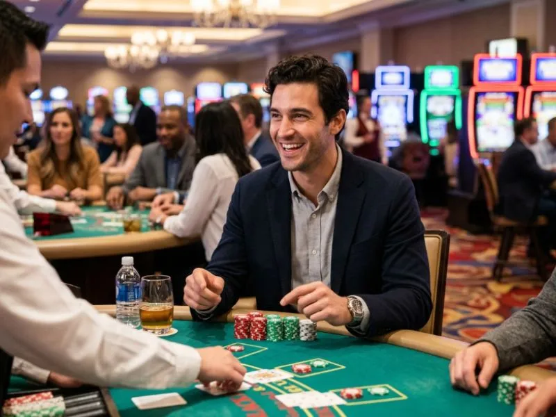 Focused player enjoying scatter game GCash and popular casino games